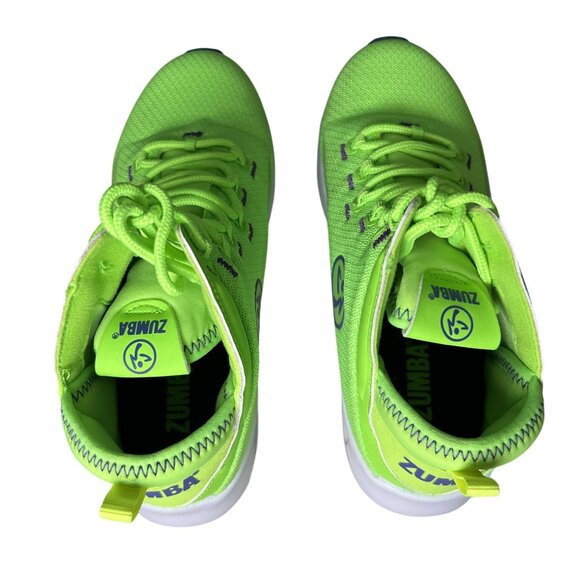 Zumba Sneakers Air Funk Green Women's Sz 6.5 Mid Top Dance Fitness Workout - Picture 9 of 10